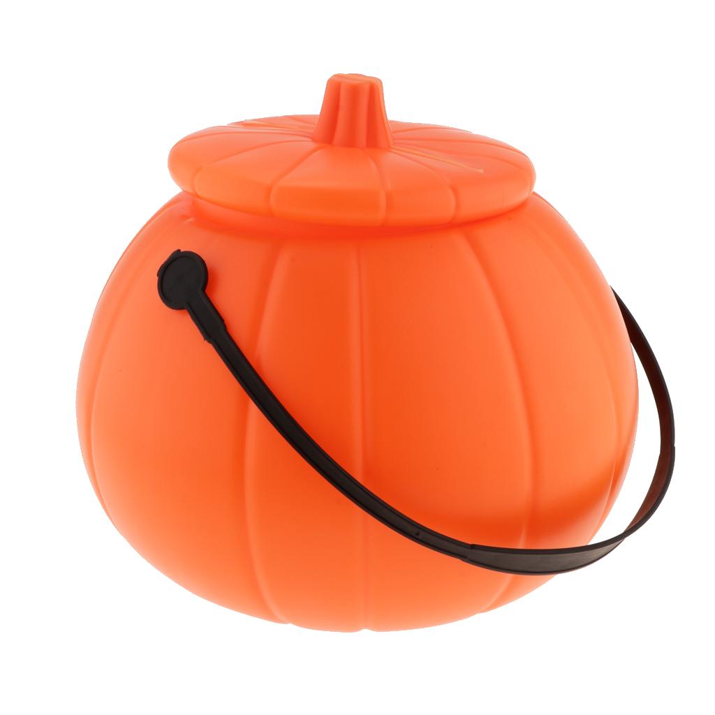 Pumpkin Lantern Halloween - Halloween-Süßigkeiten-Eimer Kürbis-Halter Plastik-Topf für Trick or