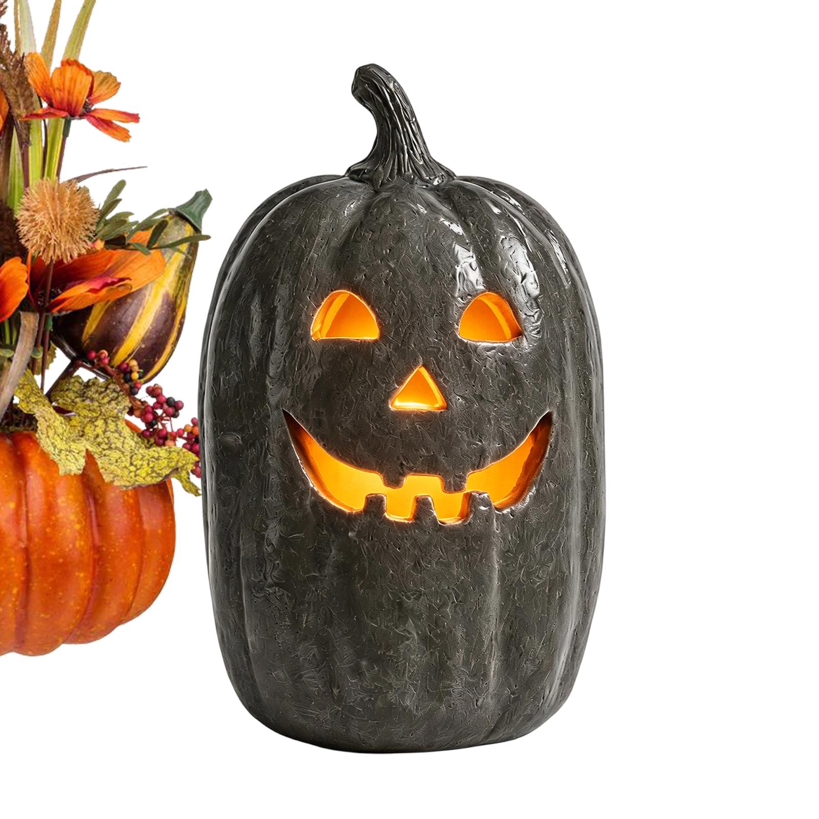 Pumpkin Lantern Halloween - Halloween-Kürbislaterne aus Kunstharz, handgefertigte Kürbislaterne, Dekoration