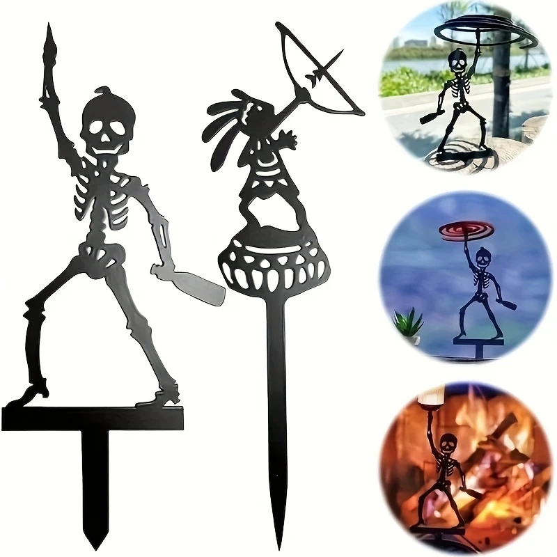 Halloween Skeleton Decoration - [Metall-Bogenschießständer] Tragbarer Metall-Skelett-Bogenschießständer | 1 Stück
