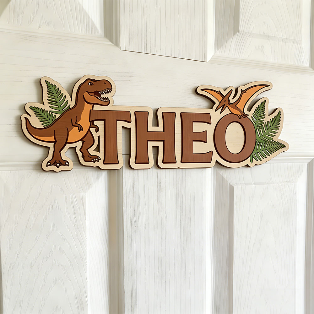 Halloween Party Supplies - Personalisiertes Dinosaurier-Namensschild für das geliebteste Baby,