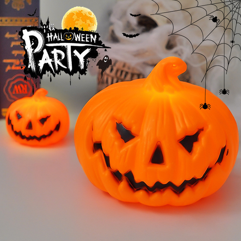 Halloween Pumpkin Decor Led - Halloween LED-Kürbislampen-Ornamente für Grusel-Atmosphäre, Kinderspielzeug, Halloween-Party-Deko