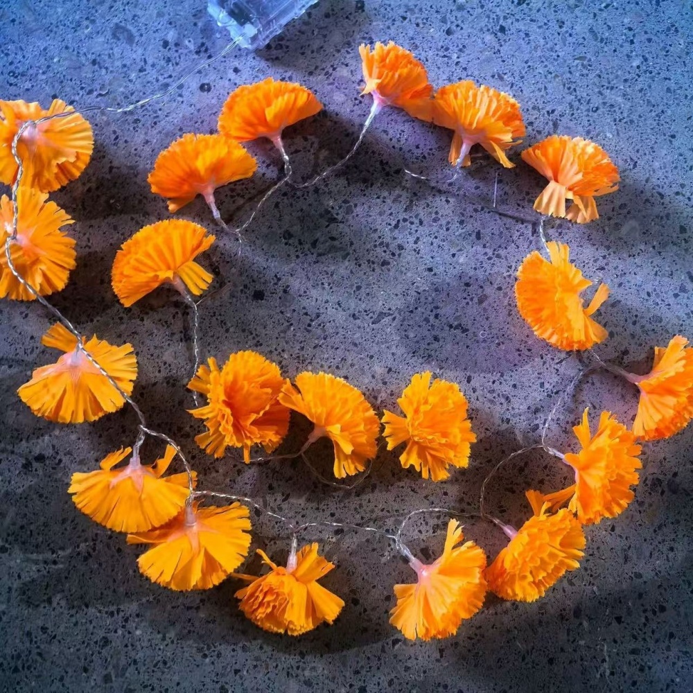 Ringelblumen-LED-Lichterkette  – Halloween Led String Lights Orange Bewertung und Preis