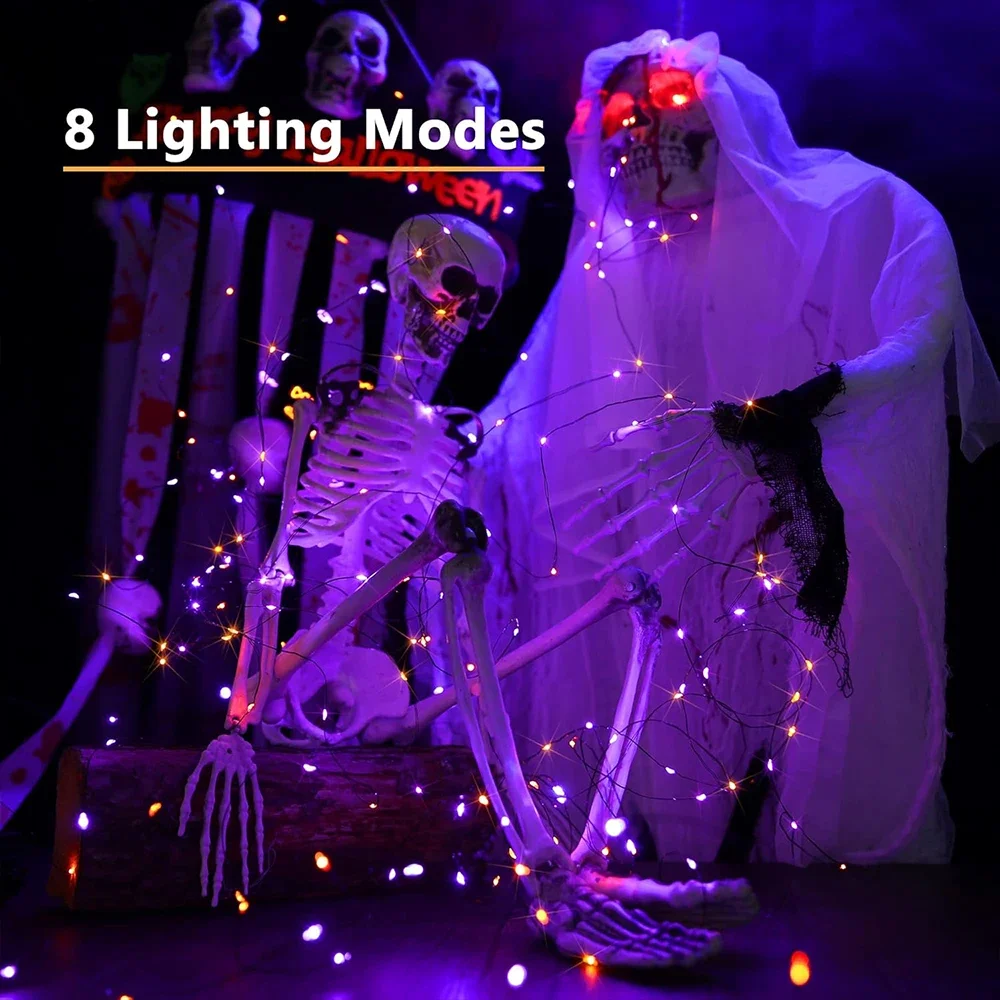 10–120 m Kupferdraht-Lichterke – Halloween Led String Lights Orange Bewertung und Preis