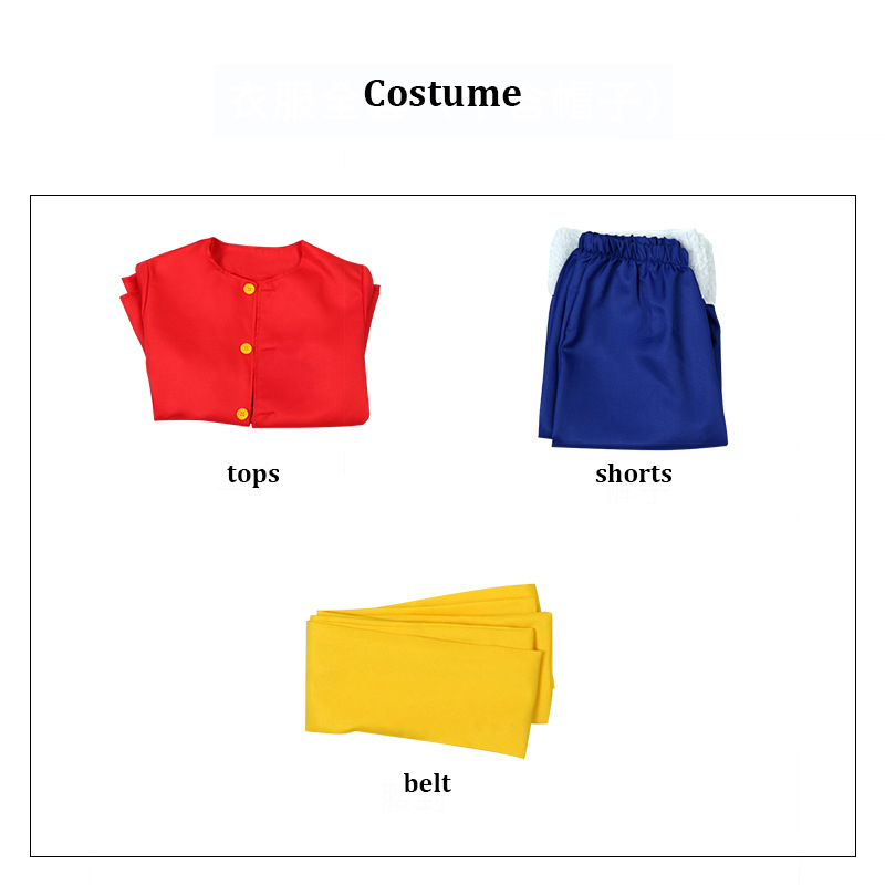 Luffy Cosplay Kostüm Hut Perüc – Halloween Costume Kids Bewertung und Preis