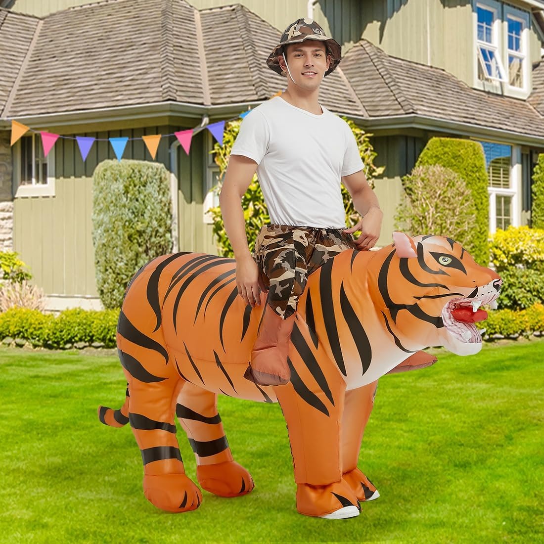 Aufblasbares Tigerkostüm für E – Halloween Costume Adult Bewertung und Preis
